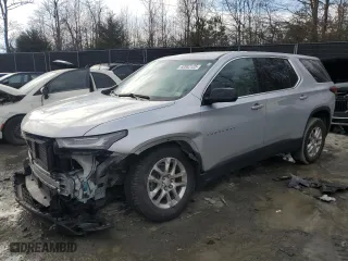 2022 Chevrolet Traverse LS with VIN 1GNERFKW3NJ138804, listed as a Copart auction lot 42082125 with 90,469 mi miles and Salvage Title. Bid and sale history available at carsss.com. Image 1.