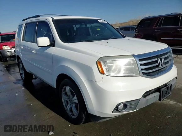 2014 Honda Pilot EX-L with VIN 5FNYF3H77EB015608, listed as a Copart auction lot 43647195 with 59,365 mi miles and Salvage Title. Bid and sale history available at DreamBid. Image 14.