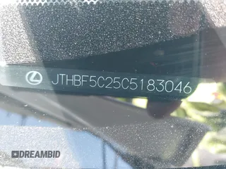 2012 Lexus IS 250 with VIN JTHBF5C25C5183046, listed as a IAAI auction lot 41587414 with 50,952 mi miles and . Bid and sale history available at DreamBid. Image 9.