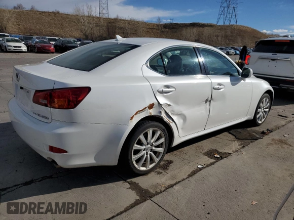 2008 Lexus IS 250 with VIN JTHCK262X85018224, listed as a Copart auction lot 49341605 with 148,410 mi miles and Salvage Title. Bid and sale history available at carsss.com. Image 3.