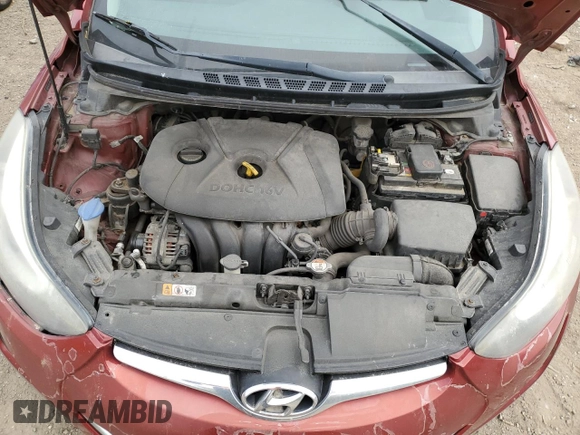 2014 Hyundai Elantra SE with VIN 5NPDH4AE7EH534358, listed as a Copart auction lot 53651345 with 152,845 mi miles and Salvage Title. Bid and sale history available at DreamBid. Image 11.