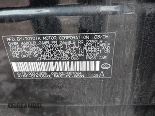 2007 Lexus ES 330 z VIN JTHBJ46G272001066, wystawiony jako IAAI lot #42025113 z przebiegiem Nie podano mil oraz . Historia ofert i sprzedaży dostępna na DreamBid. Obrazek 9.