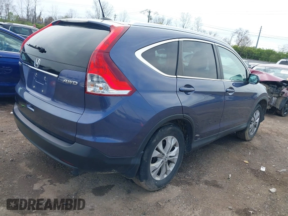 2013 Honda CR-V EX-L z VIN 2HKRM4H76DH677471, wystawiony jako IAAI lot #42063651 z przebiegiem 118 820 mil mil oraz . Historia ofert i sprzedaży dostępna na DreamBid. Obrazek 4.