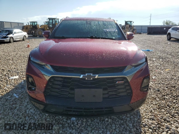 2021 Chevrolet Blazer RS with VIN 3GNKBERSXMS521902, listed as a Copart auction lot 54142845 with 51,135 mi miles and Salvage title. Bid and sale history available at DreamBid. Image 5.
