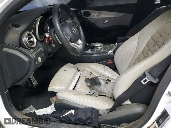 2018 Mercedes-Benz C 300 z VIN 55SWF4JB8JU237417, wystawiony jako Copart lot #57547745 z przebiegiem Nie podano mil oraz Szkoda całkowita • Salvage title. Historia ofert i sprzedaży dostępna na DreamBid. Obrazek 7.