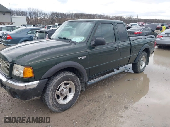 2001 Ford Ranger XL Fleet with VIN 1FTZR15EX1PB75470, listed as a IAAI auction lot 41833450 with 140,579 mi miles. Bid and sale history available at carsss.com. Image 12.
