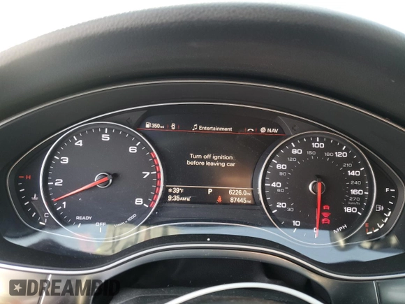 2018 Audi A7 Premium Plus with VIN WAUW3AFC9JN087620, listed as a Copart auction lot 42178915 with 87,445 mi miles and Salvage title. Bid and sale history available at DreamBid. Image 9.