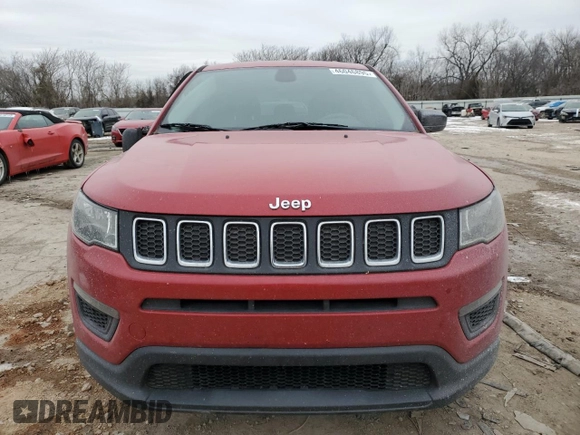 2018 Jeep Compass Sport with VIN 3C4NJCAB2JT411036, listed as a Copart auction lot 46046895 with 102,642 mi miles and Salvage Title. Bid and sale history available at carsss.com. Image 5.