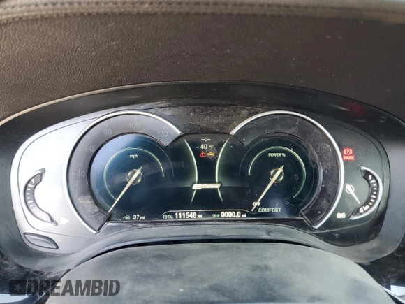 2018 BMW 5 Series 530e with VIN WBAJA9C5XJB249650, listed as a Copart auction lot 52633865 with 111,548 mi miles and Clean title. Bid and sale history available at DreamBid. Image 9.