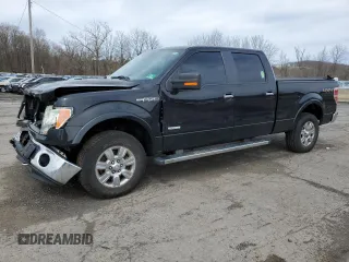 2012 Ford F-150 XL with VIN 1FTFW1ET9CFC46676, listed as a Copart auction lot 52634015 with 166,749 mi miles and Salvage Title. Bid and sale history available at carsss.com. Image 1.