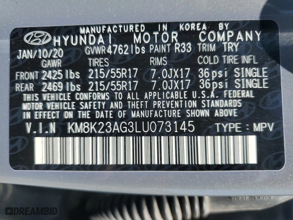 2020 Hyundai Kona Electric SEL with VIN KM8K23AG3LU073145, listed as a Copart auction lot 67925374 with 26,526 mi miles and Salvage Title. Bid and sale history available at carsss.com. Image 15.