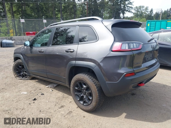 2019 Jeep Cherokee Trailhawk with VIN 1C4PJMBX2KD231734, listed as a IAAI auction lot 42235469 with 104,565 mi miles and . Bid and sale history available at DreamBid. Image 3.