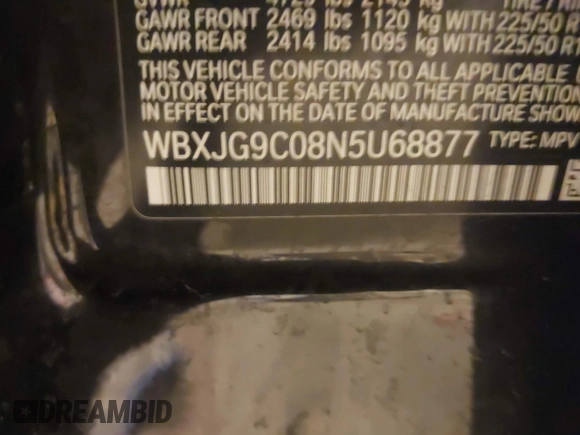 2022 BMW X1 xDrive28i с VIN WBXJG9C08N5U68877, выставлен на аукционе IAAI как лот 41363443 с пробегом 39 104 миль миль и . История ставок и продаж доступна на DreamBid. Изображение 9.