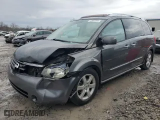 2007 Nissan Quest with VIN 5N1BV28U57N142124, listed as a Copart auction lot 42053595 with 192,824 mi miles and Salvage Title. Bid and sale history available at carsss.com. Image 1.
