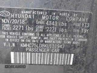 2019 Hyundai Ioniq Limited with VIN KMHC75LD8KU131947, listed as a IAAI auction lot 41930815 with 108,451 mi miles and . Bid and sale history available at DreamBid. Image 9.