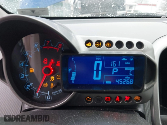 2013 Chevrolet Sonic LT with VIN 1G1JC5SH9D4251652, listed as a IAAI auction lot 41795018 with 45,268 mi miles and . Bid and sale history available at DreamBid. Image 7.