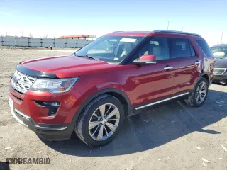 2018 Ford Explorer Limited with VIN 1FM5K7F81JGA21577, listed as a Copart auction lot 47380505 with 164,737 mi miles and Salvage Title. Bid and sale history available at carsss.com. Image 1.