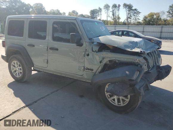 2023 Jeep Wrangler Sport with VIN 1C4HJXDGXPW615498, listed as a Copart auction lot 72514824 with 22,125 mi miles and Clean Title. Bid and sale history available at DreamBid. Image 4.