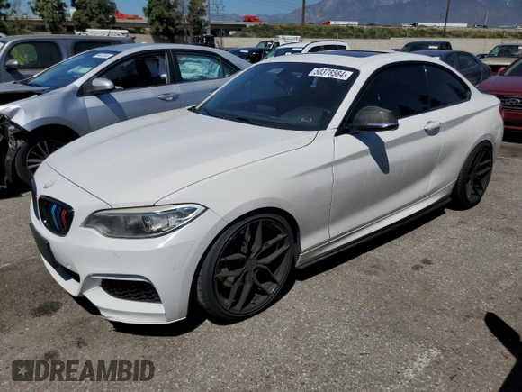 2015 BMW 2 Series 228i with VIN WBA1F9C53FVW98367, listed as a Copart auction lot 50378584 with 74,661 mi miles and Salvage Title. Bid and sale history available at carsss.com. Image 1.