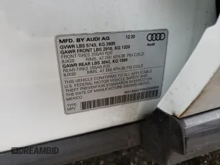 2021 Audi SQ5 Premium Plus with VIN WA1B4AFY5M2040854, listed as a Copart auction lot 45117073 with 42,940 mi miles. Bid and sale history available at carsss.com. Image 13.