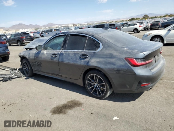 2021 BMW 3 Series 330i with VIN 3MW5R1J02M8B49793, listed as a Copart auction lot 75088384 with 42,281 mi miles and Salvage Title. Bid and sale history available at carsss.com. Image 2.