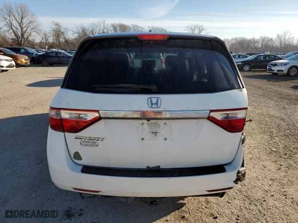2011 Honda Odyssey EX-L with VIN 5FNRL5H69BB039923, listed as a Copart auction lot 50153435 with 182,055 mi miles and Salvage Title. Bid and sale history available at carsss.com. Image 6.