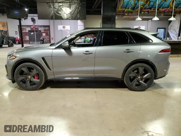 2023 Jaguar F-Pace SVR with VIN SADCZ2EE1PA704896, listed as a Copart auction lot 47456695 with 6,623 mi miles and Salvage Title. Bid and sale history available at DreamBid. Image 3.