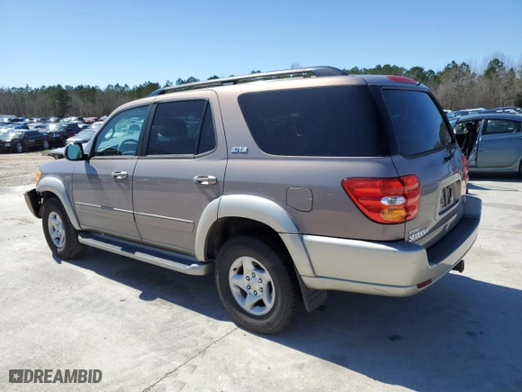 2002 Toyota Sequoia SR5 with VIN 5TDZT34A32S130180, listed as a Copart auction lot 47790105 with 209,399 mi miles and Salvage Title. Bid and sale history available at carsss.com. Image 2.