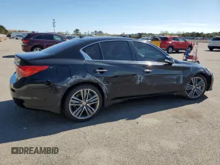 2014 Infiniti Q50 Sport with VIN JN1BV7AR3EM695576, listed as a Copart auction lot 56247165 with 151,825 mi miles and Salvage title. Bid and sale history available at DreamBid. Image 3.
