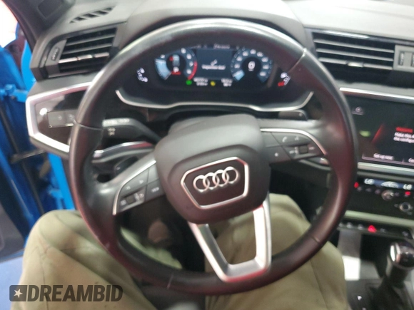 2023 Audi Q3 S line Premium with VIN WA1DECF38P1109231, listed as a IAAI auction lot 42734174 with 45,777 mi miles and . Bid and sale history available at DreamBid. Image 1.