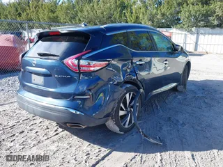 2015 Nissan Murano S with VIN 5N1AZ2MG7FN265308, listed as a IAAI auction lot 41321732 with 1 mi miles. Bid and sale history available at carsss.com. Image 4.
