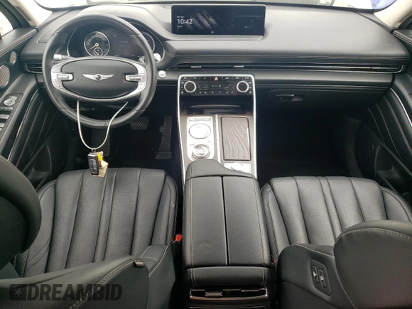 2021 Genesis GV80 with VIN KMUHB4SB9MU036462, listed as a Copart auction lot 48688625 with 57,904 mi miles and Salvage title. Bid and sale history available at DreamBid. Image 8.