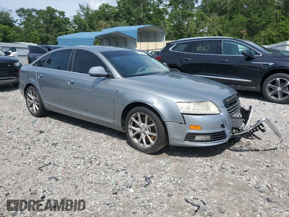 2010 Audi A6 Premium Plus with VIN WAUFGAFB5AN037275, listed as a Copart auction lot 58584415 with 128,628 mi miles and Salvage title. Bid and sale history available at DreamBid. Image 4.