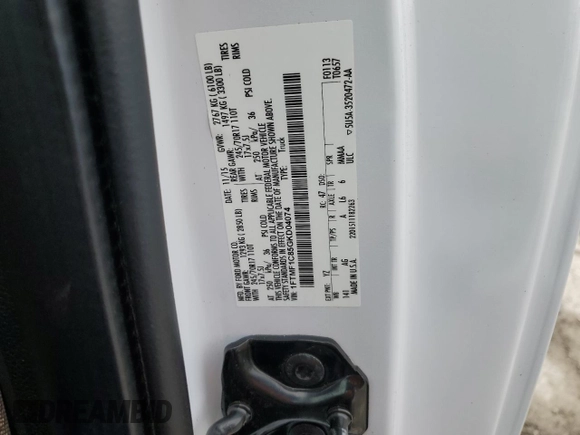 2016 Ford F-150 XL with VIN 1FTMF1C85GKD04074, listed as a Copart auction lot 51312805 with 76,934 mi miles and Salvage Title. Bid and sale history available at DreamBid. Image 14.