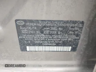 2015 Hyundai Elantra SE z VIN 5NPDH4AE5FH570745, wystawiony jako IAAI lot #42000971 z przebiegiem 136 636 mil mil oraz . Historia ofert i sprzedaży dostępna na DreamBid. Obrazek 9.