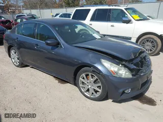 2010 Infiniti G37 Sedan x with VIN JN1CV6AR7AM456881, listed as a IAAI auction lot 41791553 with 1 mi miles. Bid and sale history available at carsss.com. Image 1.