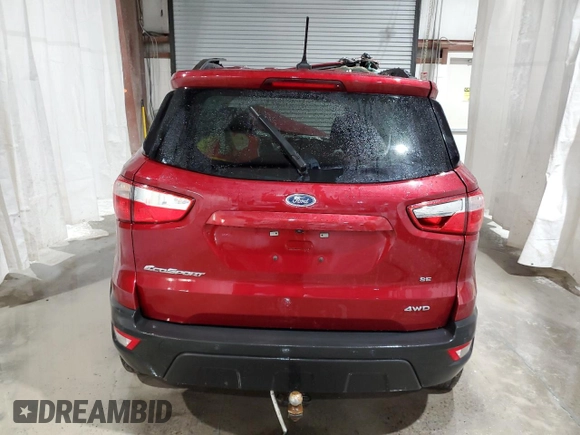 2020 Ford EcoSport SE with VIN MAJ6S3GL2LC341902, listed as a Copart auction lot 53675355 with 56,994 mi miles and Non Repairable. Bid and sale history available at carsss.com. Image 6.