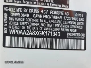 2016 Porsche 718 Cayman z VIN WP0AA2A8XGK171340, wystawiony jako Copart lot #42962425 z przebiegiem 95 085 mil mil oraz Szkoda całkowita • Salvage title. Historia ofert i sprzedaży dostępna na DreamBid. Obrazek 12.