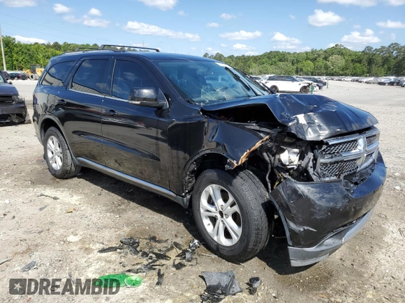 2012 Dodge Durango Crew with VIN 1C4RDHDG3CC265631, listed as a Copart auction lot 53474095 with 187,745 mi miles and Salvage Title. Bid and sale history available at DreamBid. Image 4.