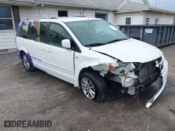 2014 Dodge Grand Caravan SXT with VIN 2C4RDGCG6ER361842, listed as a IAAI auction lot 41827951 with 100,845 mi miles and . Bid and sale history available at DreamBid. Image 1.