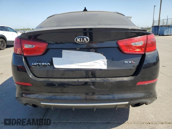 2014 Kia Optima SXL Turbo with VIN 5XXGR4A61EG291788, listed as a Copart auction lot 57688525 with 166,836 mi miles and Salvage title. Bid and sale history available at DreamBid. Image 6.