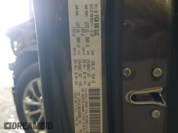 2019 Jeep Cherokee Latitude Plus with VIN 1C4PJMLB6KD460985, listed as a Copart auction lot 54386405 with 79,760 mi miles and Salvage Title. Bid and sale history available at DreamBid. Image 14.