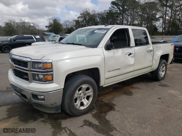2014 Chevrolet Silverado 1500 LTZ with VIN 3GCUKSEC8EG467924, listed as a Copart auction lot 47563965 with 148,955 mi miles and Salvage Title. Bid and sale history available at carsss.com. Image 1.