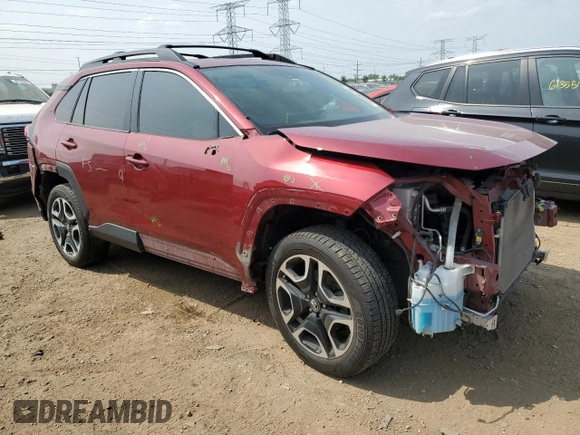 2019 Toyota RAV4 Adventure with VIN 2T3J1RFV4KW002468, listed as a Copart auction lot 60790095 with 102,591 mi miles and Salvage title. Bid and sale history available at DreamBid. Image 4.