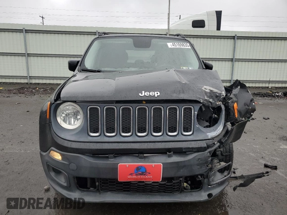 2015 Jeep Renegade Latitude with VIN ZACCJABT6FPC39465, listed as a Copart auction lot 45169835 with 110,209 mi miles and Salvage Title. Bid and sale history available at DreamBid. Image 5.