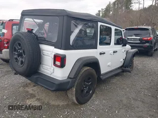 2022 Jeep Wrangler Unlimited Willys Sport with VIN 1C4HJXDN1NW175134, listed as a IAAI auction lot 41615254 with 28,762 mi miles and . Bid and sale history available at DreamBid. Image 4.