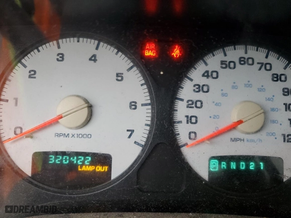 2004 Dodge Ram 1500 SLT with VIN 1D7HA16DX4J252537, listed as a Copart auction lot 44303075 with 320,422 mi miles and Salvage Title. Bid and sale history available at carsss.com. Image 9.