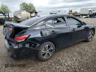 2022 Nissan Sentra SV with VIN 3N1AB8CV2NY207445, listed as a Copart auction lot 50998375 with 19,522 mi miles and Salvage Title. Bid and sale history available at carsss.com. Image 3.