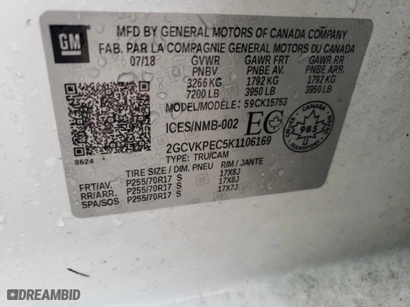 2019 Chevrolet Silverado 1500 LD LT with VIN 2GCVKPEC5K1106169, listed as a Copart auction lot 68060424 with 81,273 mi miles and Salvage Title. Bid and sale history available at carsss.com. Image 12.