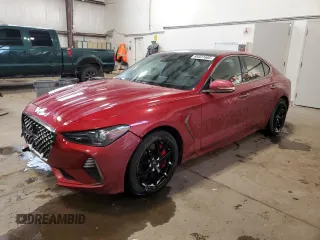 2021 Genesis G70 3.3T with VIN KMTG74LE9MU066040, listed as a Copart auction lot 89327485 with 69,315 mi miles and Clean Title. Bid and sale history available at carsss.com. Image 1.